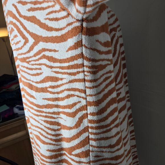 LOFT OUTLET Zebra Print Long Cardigan Orange & White Size SP - Picture 7 of 15